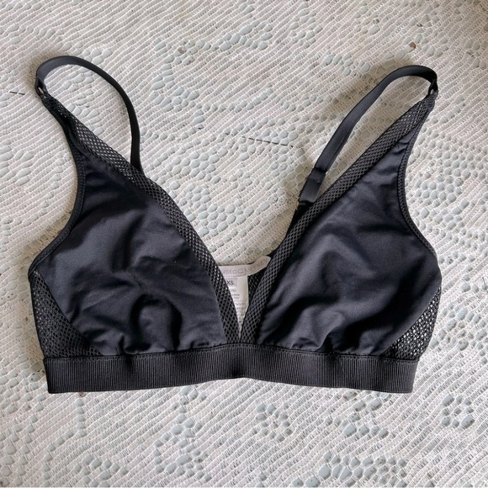 Stella McCartney black mesh bralette XS